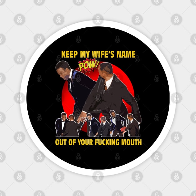 wow will smith slap chris rock Magnet by RANS.STUDIO